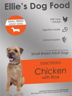 Super Premium Hypoallergenic Adult Dog Small Breed 29% Chicken with Rice Complete Dry Food